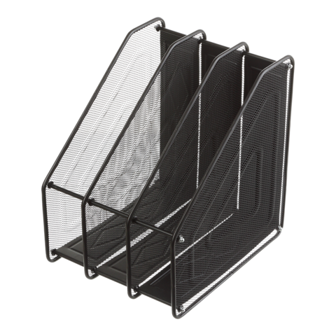 Лоток для паперів вертикальний 3 в1, 310x295x240мм, металевий, чорний, BM.6264-01 BUROMAX